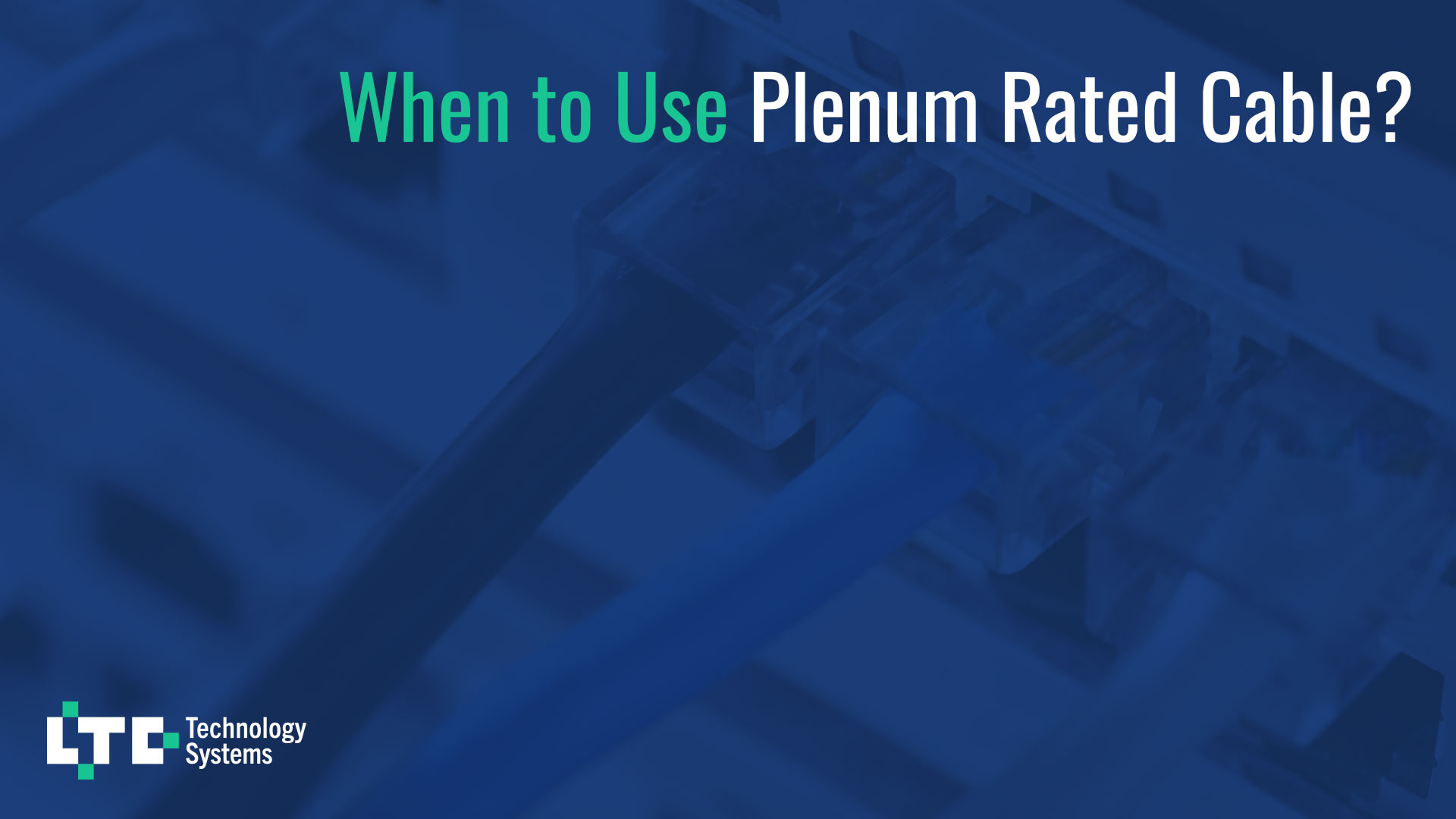 Plenum Rated Cable