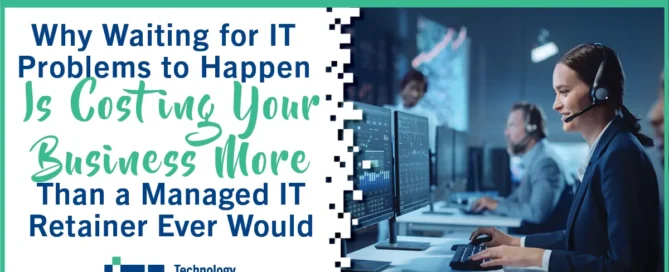 IT support team monitoring business systems to prevent costly technology problems